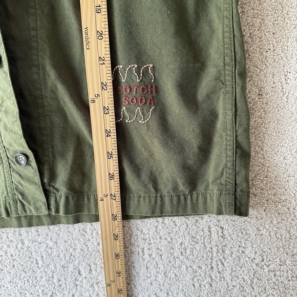 Scotch & Soda Aloha Spirit Embroidered Jacket S Olive Green Utility $198 - Picture 9 of 10